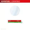 Displayschutzglas für Galaxy Watch 8 (44mm) von e.v.i. — Displex 9H, 2er-Pack, ultradünn, randlos, Anti-Fingerabdruck