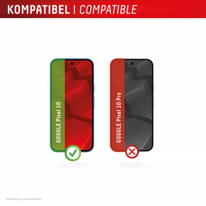 Tempered Glass Screen Protector mit Case for Google Pixel 10 by e.v.i. (DISPLEX Real Glass + Case)