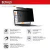 Blickschutzfilter e.v.i. Displex PRIVACY SAFE magnetisch 2-Wege für 16 Zoll (16:10) Laptop / Notebook, rahmenlos, glänzend/matt, 3H