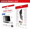 Blickschutzfilter e.v.i. Displex PRIVACY SAFE magnetisch 2-Wege für 16 Zoll (16:10) Laptop / Notebook, rahmenlos, glänzend/matt, 3H