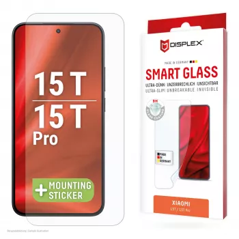Tempered Smart Glass Screen Protector e.v.i. für Xiaomi 15T / 15T Pro (9H), Montageaufkleber, transparent