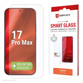 Tempered Smart Glass Displayschutzfolie e.v.i. für Xiaomi 17 Pro Max (9H), Montageaufkleber, transparent, 1 Stück