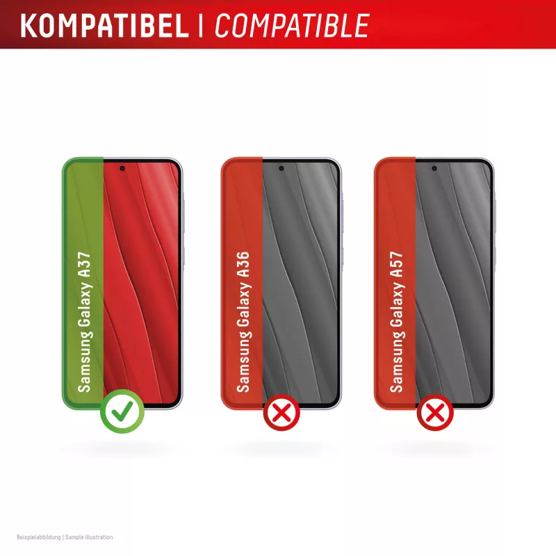Displex Displayschutzfolie + Hülle für Samsung A37, kratzfest