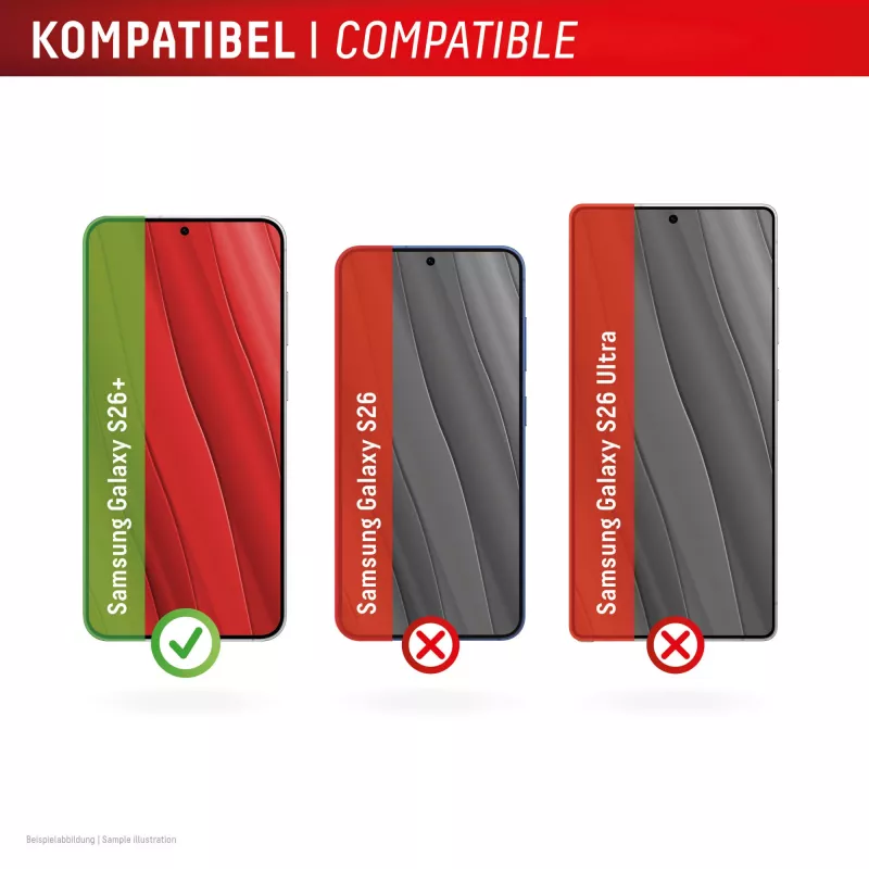 Displex Premium Displayschutz (Full Abdeckung, 10H) für Samsung S26+, Full Abdeckung