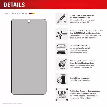 Displex Sichtschutz-Displayschutzglas (10H) für Samsung S26, Blickschutzfilter