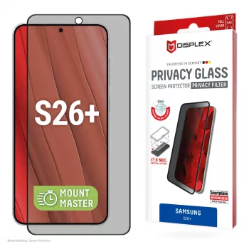 Displex Privacy Screen Protector (10H) für Samsung S26+, Privacy Filter