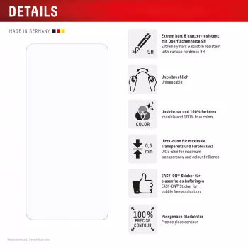 Displex Smart Glass (9H) für Samsung S26 Ultra, unzerbrechlich, Samsung, Galaxy S26 Ultra, Trockene Anbringung, Bruchfest, Schmutzabweisend, Kratzfest, Transparent, 1 Stück