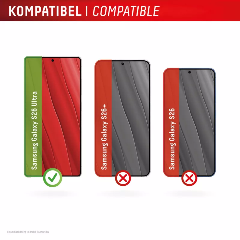 Displex Smart Glass (9H) für Samsung S26 Ultra, unzerbrechlich, Samsung, Galaxy S26 Ultra, Trockene Anbringung, Bruchfest, Schmutzabweisend, Kratzfest, Transparent, 1 Stück