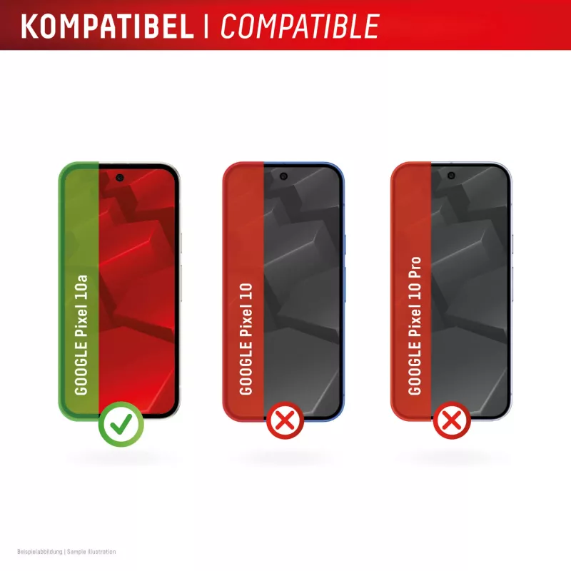 e.v.i. Displex Panzerglas-Displayschutz 10H für Google Pixel 10a, transparent, kratz- und stoßfest