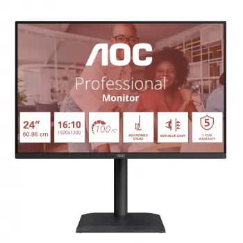 AOC E4 X24E4U Computermonitor 61 cm (24 Zoll) 1920 x 1200 Pixel Full HD LED Schwarz