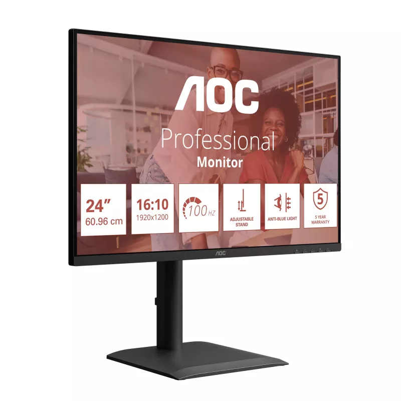 AOC E4 X24E4U Computermonitor 61 cm (24 Zoll) 1920 x 1200 Pixel Full HD LED Schwarz