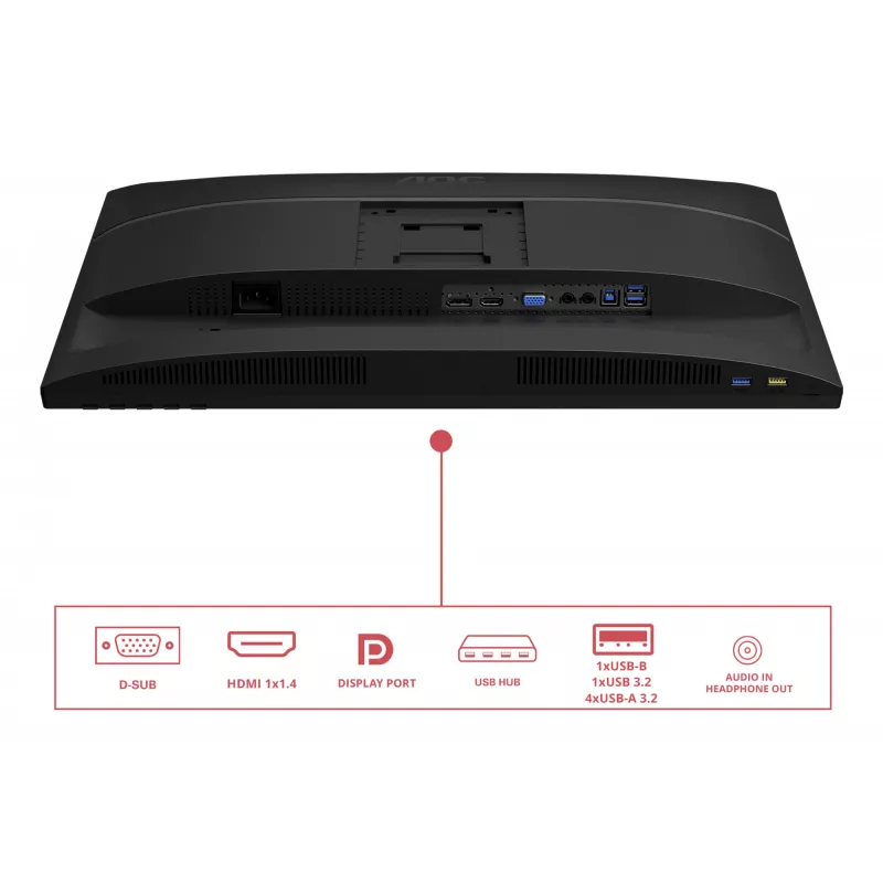 AOC E4 X24E4U Computermonitor 61 cm (24 Zoll) 1920 x 1200 Pixel Full HD LED Schwarz