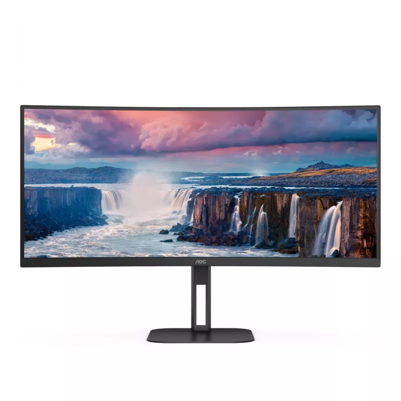AOC V5 CU34V5C/BK/23 Computermonitor 86,4 cm (34 Zoll) 3440 x 1440 Pixel Wide Quad HD LED Schwarz