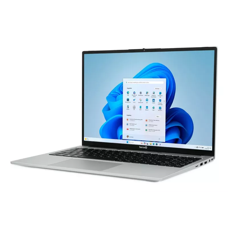 TERRA MOBILE 1610A AMD Ryzen™ 7 7730U Laptop 40.6 cm (16 Zoll) WUXGA 16 GB DDR4-SDRAM 512 GB SSD Wi-Fi 6 (802.11ax) Windows 11 Home Deutsch Schwarz, Silber