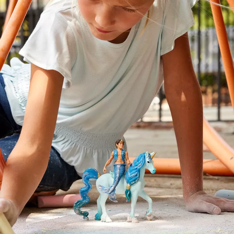 schleich BAYALA Aryon auf dem Einhorn, 5 Jahr(e), Sonnenelfen, Einhörner & Feen, Mehrfarbig