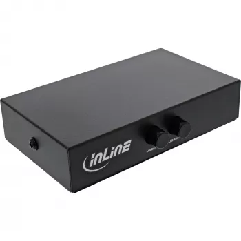 InLine USB 2.0 Schalter manuell, USB-A-Gerät an 2 Computer