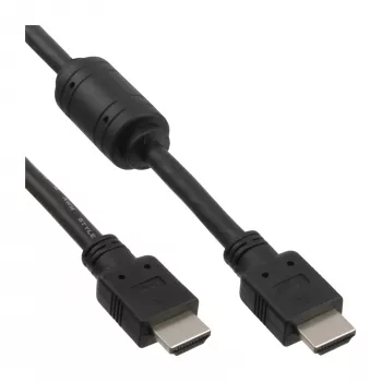 InLine HDMI-Kabel High Speed Stecker + Ferrit schwarz 1,8 m, 1,8 m, HDMI Typ A (Standard), HDMI Typ A (Standard), Schwarz