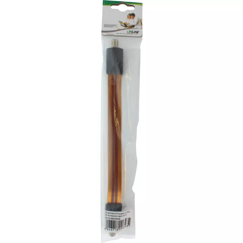 Fensterdurchführung InLine SAT-Kabel superflach für F-Stecker, 0,11 m Kabel, 23×265×12 mm