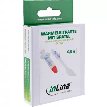 Wärmeleitpaste InLine 0,5 g mit Applikatorspatel — Wärmeleitpaste für CPUs und GPUs