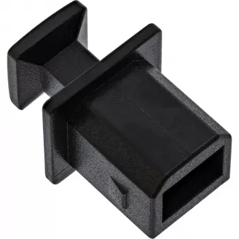 InLine Staubschutzkappe für USB-B-Buchse, schwarz, 50 Stk.