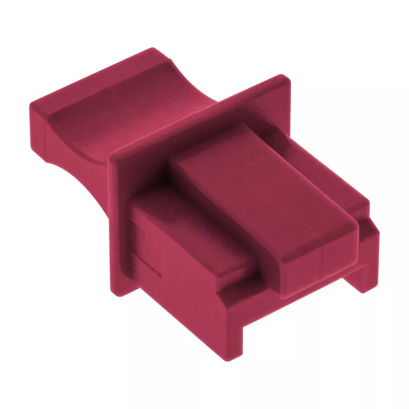 InLine Staubschutzkappe für RJ45-Buchse, dunkelrot, 10 Stück.
