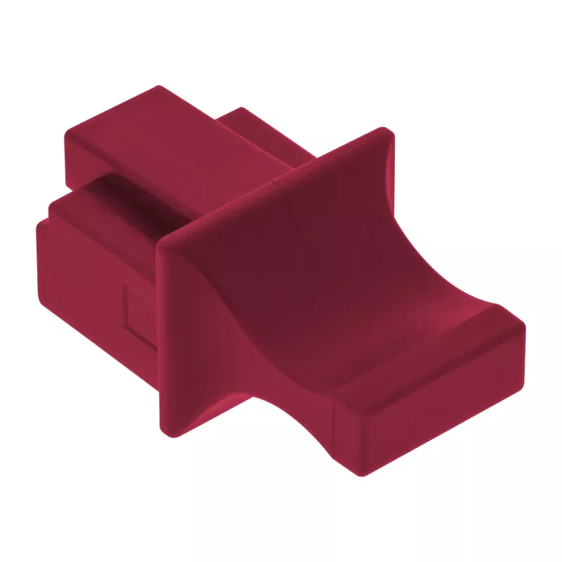 InLine Staubschutzkappe für RJ45-Buchse, dunkelrot, 10 Stück.