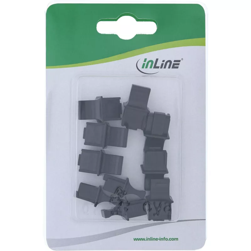 Staubschutzkappe für RJ45-Buchse InLine 59942C schwarz 10 Stück