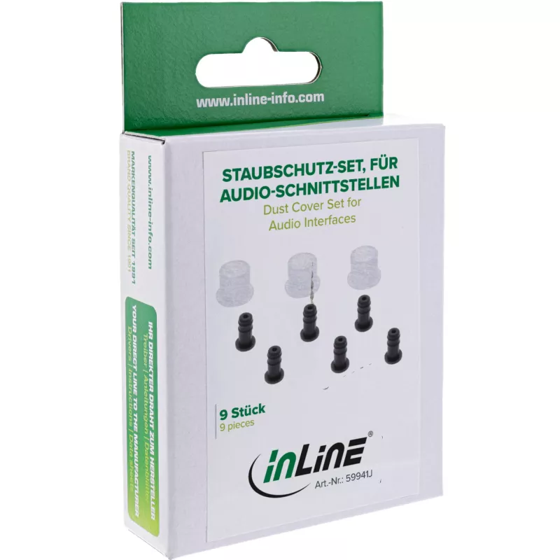 InLine Staubschutzkappen-Set für Audio-Schnittstellen RCA + 3,5 mm 9 Stk. InLine 59941J