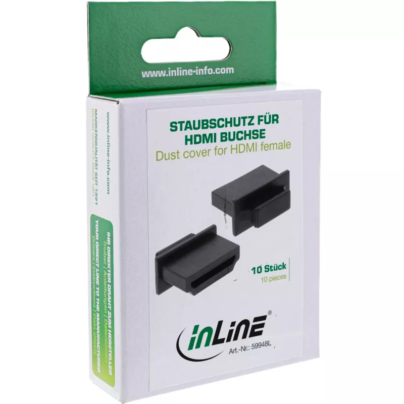InLine Staubschutzkappe für HDMI-Buchse schwarz 10 Stk.