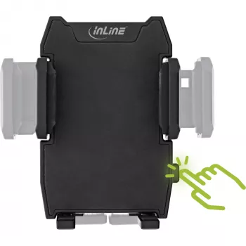 InLine ONE CLICK EASY II Auto-Smartphone-Halterung — universelle passive Halterung, schwarz