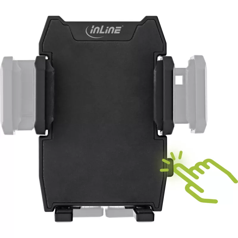 InLine ONE CLICK EASY II Auto-Smartphone-Halterung — universelle passive Halterung, schwarz