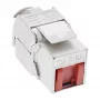 InLine RJ45 Keystone Jack Snap-In-Modul Cat.6a, mit Staubschutzabdeckung rot