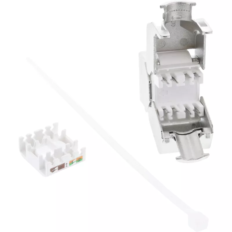 InLine RJ45 Keystone Jack Snap-In-Modul Cat.6a, mit Staubschutzabdeckung rot