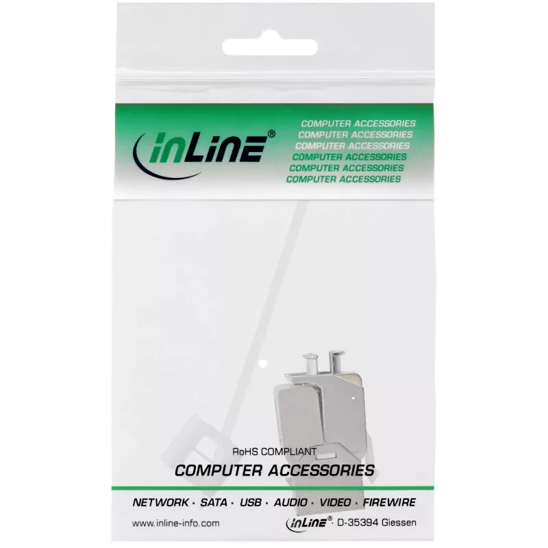 InLine RJ45 Keystone Jack Snap-In Modul Cat.6a, mit Staubschutzabdeckung blau