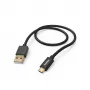 Hama Fabric USB-Kabel USB 2.0 1,5 m USB A Micro-USB B Schwarz