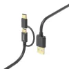 Hama 00201533 USB-Kabel USB 2.0 1 m USB A Micro-USB B Schwarz