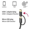 Hama 00201533 USB-Kabel USB 2.0 1 m USB A Micro-USB B Schwarz