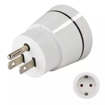 Hama 00223432 Reisestecker Typ B Typ C (Eurostecker)+Typ F Weiß