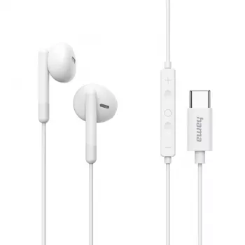 Hama Classy Headset kabelgebunden In-Ear Anrufe/Musik USB Typ-C Weiß