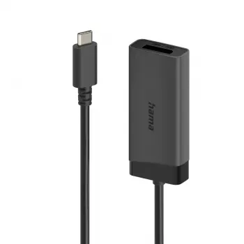 Hama 00202034 Videokabel-Adapter 0,15 m USB Type-C HDMI + DisplayPort Schwarz