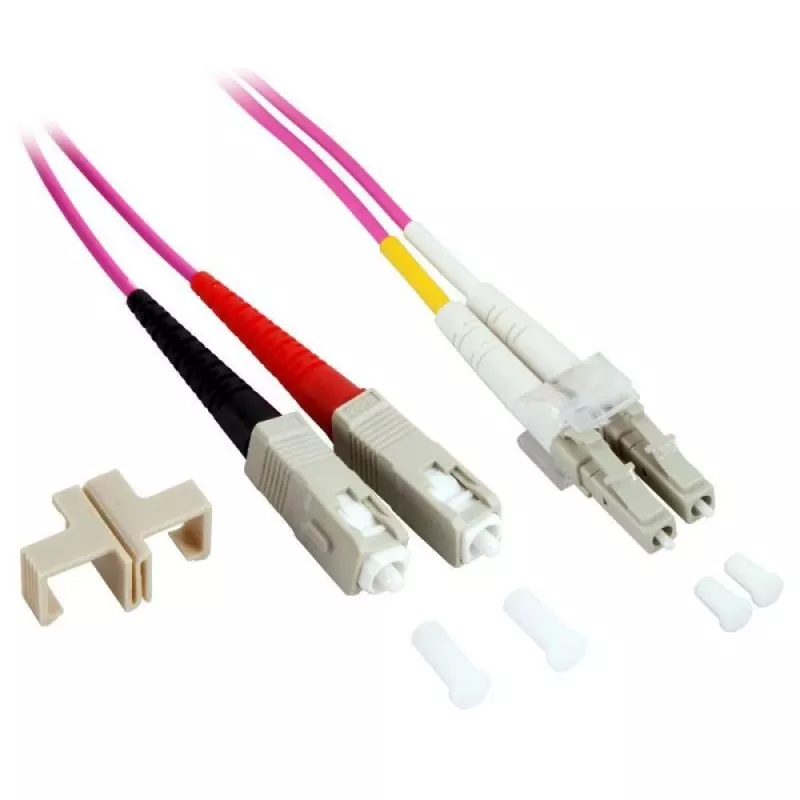 Techly SC/LC Multimode 50/125 OM4 20m Glasfaserkabel, 20 m, OM4, SC, LC