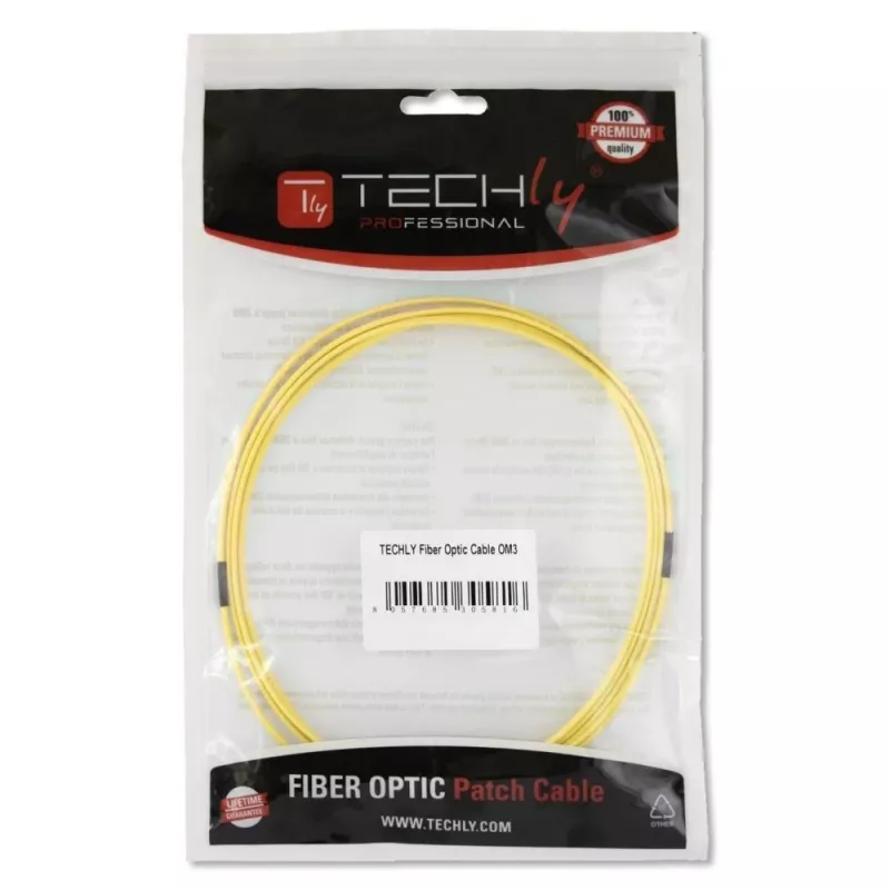Techly SC/SC Monomode 9/125 OS2 5m Glasfaserkabel, 5 m, OS2, SC, SC