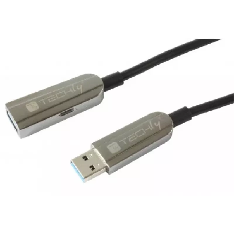 Techly ICOC U3AMF-HY-020 USB-Kabel USB 3.2 Gen 1 (3.1 Gen 1) 20 m USB A Schwarz