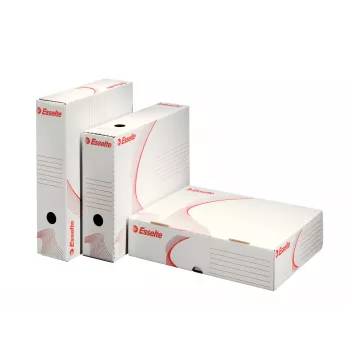 Esselte Archivbox FSC® horizontal 80 mm, Packung/10, Weiß, A4, 330 mm, 80 mm, 260 mm, 170 g