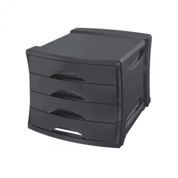 Esselte Schubladenschrank Vivida 4 Schubladen, 4 Schublade(n), Kunststoff, Schwarz, 210 g, 254 x 350 x 61 mm