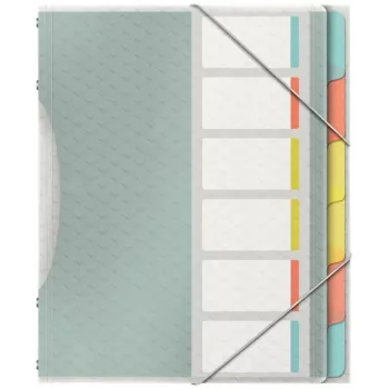 Esselte Colour'Breeze Trennbuch mit 6 Tabs, Mehrfarbig, Polypropylen (PP), 266 mm, 20 mm, 240 g, 1 Stk.