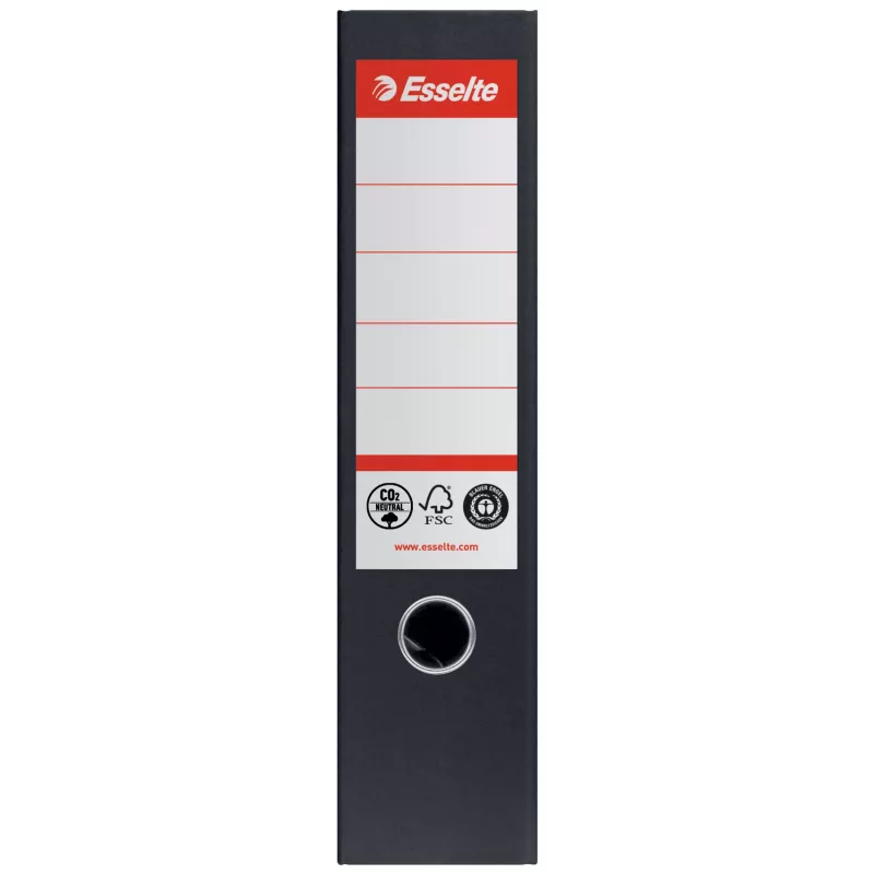 Esselte Aktenordner No.1, 100% Recyclingkarton, A4, Aufbewahrung, Karton, Schwarz, 500 Blatt, 80 g/m²