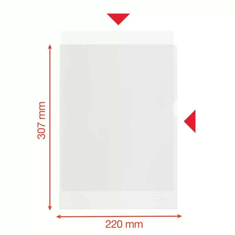 Esselte Recycle Folder A4, Projektmappe, A4, Polypropylen (PP), Transparent, Hochformat, 220 mm