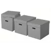 Esselte Home Storage Box Cube, 3er-Pack, Karton, Grau, 320 mm, 315 mm, 365 mm, 850 g