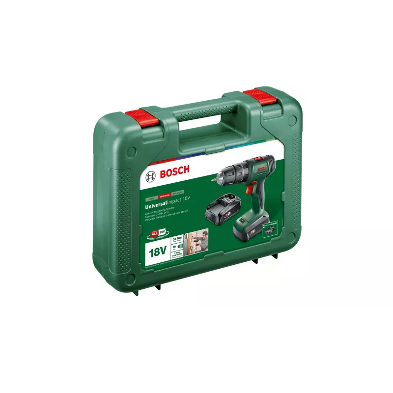 Bosch UniversalImpact 18V 1450 RPM Keyless 1,3 kg Schwarz, Grün, Rot